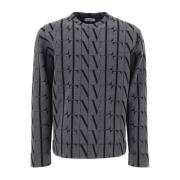 Luxe Grijze Katoenen Sweatshirt voor Heren Valentino , Gray , Heren