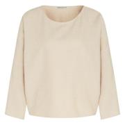 Beige Blouse met Vleermuismouwen Drykorn , Beige , Dames