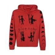 Rode Katoenen Sweatshirt met Capuchon Givenchy , Red , Heren