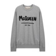 Grijze Logo Sweatshirt voor Heren Alexander McQueen , Gray , Heren