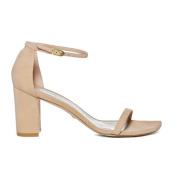 Beige Blokhak Sandalen Stuart Weitzman , Beige , Dames