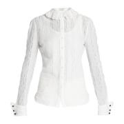 Witte Geborduurde Blouse voor Dames Saint Laurent , White , Dames