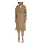 Dubbelrijige stofjas Max Mara Studio , Beige , Dames