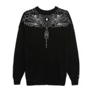 Zwarte Logo Trui voor Heren Marcelo Burlon , Black , Heren