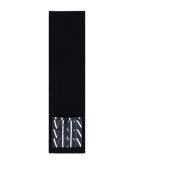 Zwarte Wol Logo Sjaal voor Mannen Valentino , Black , Heren