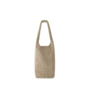 Crystal Mesh Wijnkoeler Tas - Beige Kara , Beige , Dames