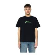 Waterverf T-Shirt in Zwart Flaneur Homme , Black , Heren