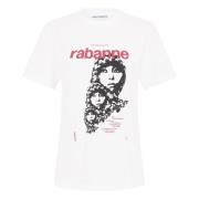 Gewone T-shirt Paco Rabanne , White , Dames