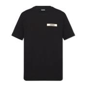 T-shirt met logo Jacquemus , Black , Heren