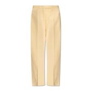 Plooivoorkant broek Fabiana Filippi , Beige , Dames