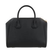 Zwarte Leren Tas met Gouden Details Givenchy , Black , Dames