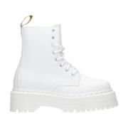 Leren veterschoenen Dr. Martens , White , Dames