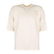 Casual Ronde Hals Logo T-Shirt Fila , Beige , Heren