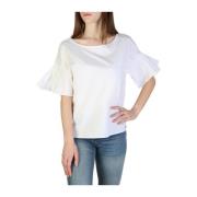 Katoenen Logo Top Armani Exchange , White , Dames