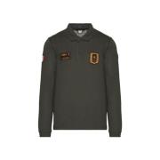 Lange Mouw Polo met Italiaanse Luchtmacht Patches Aeronautica Militare...