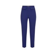 Rechte broek van stretch crêpe Elisabetta Franchi , Blue , Dames