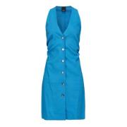 Blauwe Mouwloze Jurk Pinko , Blue , Dames