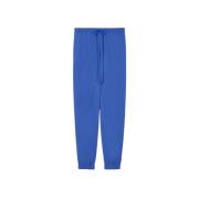 Poplin Track Pants Sportmax , Blue , Dames
