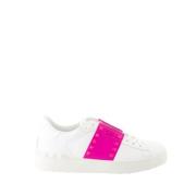 Leren Sneakers met Veters Valentino Garavani , White , Dames