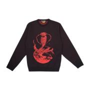 Cobra Zwart Crewneck Sweater Iuter , Brown , Heren