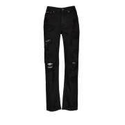 Zwarte straight leg jeans Dolce & Gabbana , Black , Dames