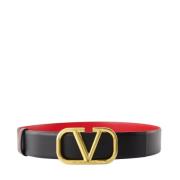 Omkeerbare VLogo Riem Valentino Garavani , Black , Dames