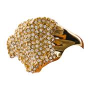 Medusa Kristallen Ring Versace , Yellow , Dames