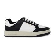 Geperforeerde leren sneakers met logo print Saint Laurent , White , He...