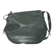 Groene Schoudertas van Gerimpeld Kalfsleer Burberry , Green , Dames