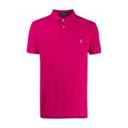 Aruba Pink Mesh Gebreide Polo Shirt Ralph Lauren , Pink , Heren