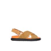 Platte sandalen Marni , Brown , Dames