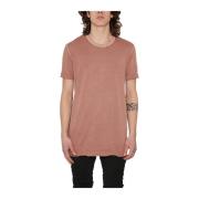 Katoenen Crewneck T-Shirt Boris Bidjan Saberi , Pink , Heren