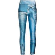 Patch Denim Leggings Versace Jeans Couture , Blue , Dames