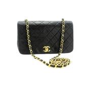 Pre-owned Leather chanel-bags Chanel Vintage , Black , Dames