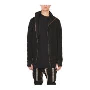 Katoenen Zip-Up Sweatshirt Boris Bidjan Saberi , Black , Heren