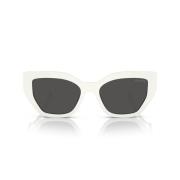 Vlinderzonnebril in wit talkacetaat Prada , White , Unisex