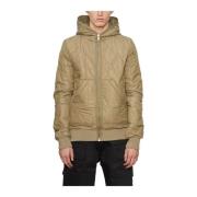 Gewatteerde Bomberjas met Capuchon Rick Owens , Green , Heren