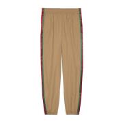 Groene Web-Stripe Track Pants Gucci , Green , Heren