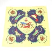 Pre-owned Silk scarves Hermès Vintage , Yellow , Dames