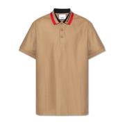 Polo shirt met logo Burberry , Beige , Heren