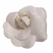 Pre-owned Fabric brooches Chanel Vintage , White , Dames