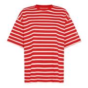 Gestreept Katoenen T-Shirt in Franse Stijl Philippe Model , Red , Dame...