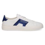 Lage Sneaker met Dubbele Gesp Santoni , White , Heren