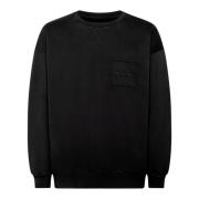 Bastien Oversized Zwart Crew Neck Sweatshirt Philippe Model , Black , ...