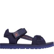 Blauwe Rubberen Platte Sandalen Calvin Klein , Blue , Heren