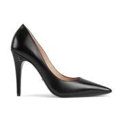 Zwarte Leren Pumps met Puntige Neus Gucci , Black , Dames