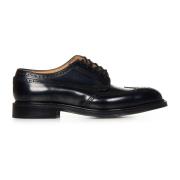 Zwarte platte schoenen met vetersluiting Church's , Black , Heren