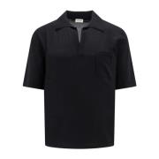 Cassandre Verantwoorde Wol Polo Shirt Saint Laurent , Black , Heren