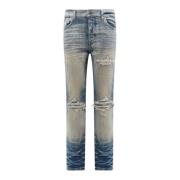 Stretchkatoenen jeans met gescheurd effect Amiri , Blue , Heren