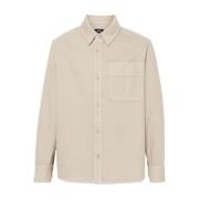 Basile Beige Overhemd met Knoopsluiting A.p.c. , Beige , Heren